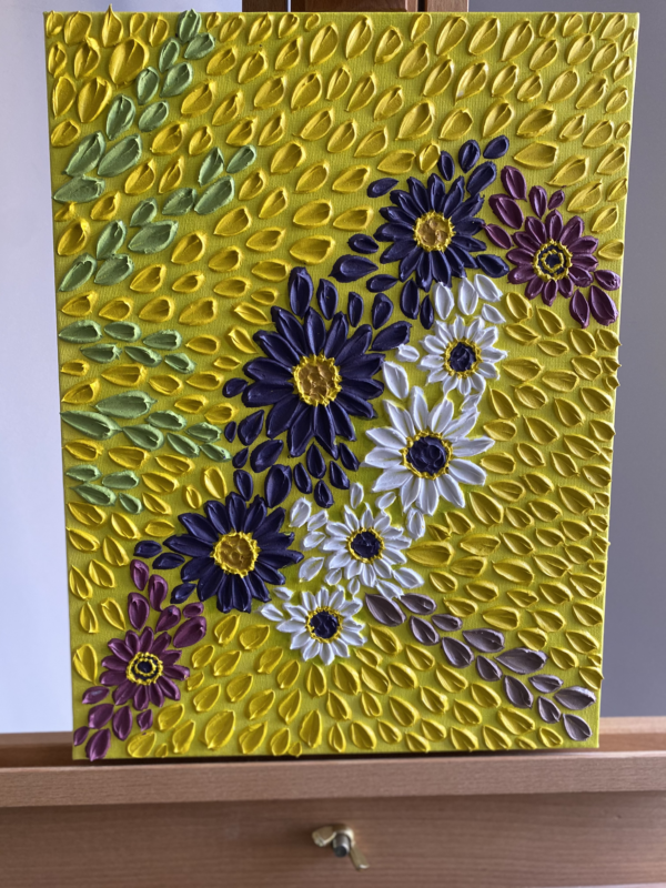 Violet Starling original floral artwork for sale, Perth, Australia
