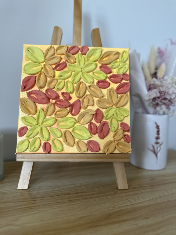 Yellow Lollies acrylic art for sale, Perth, Australia